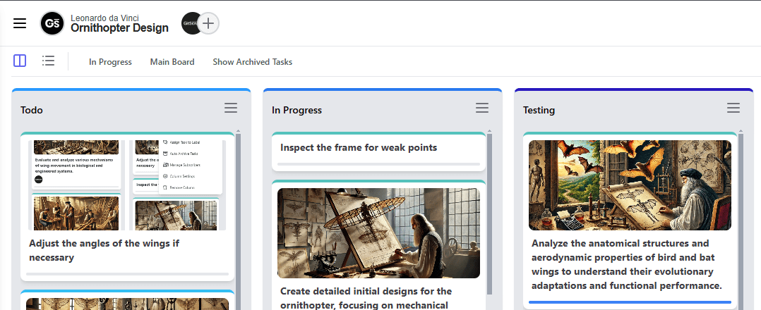 GitScrum Archived Tasks