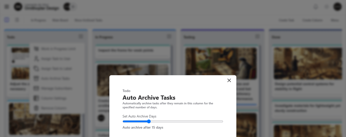 GitScrum Auto Archived Tasks